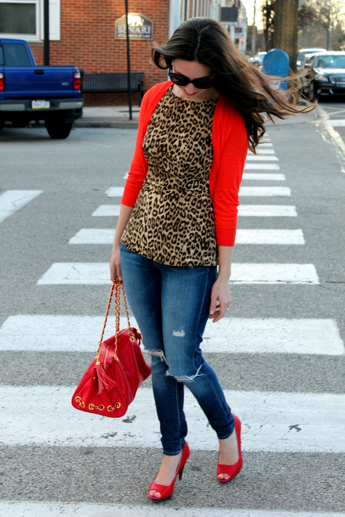 Lady in Red & Leopard