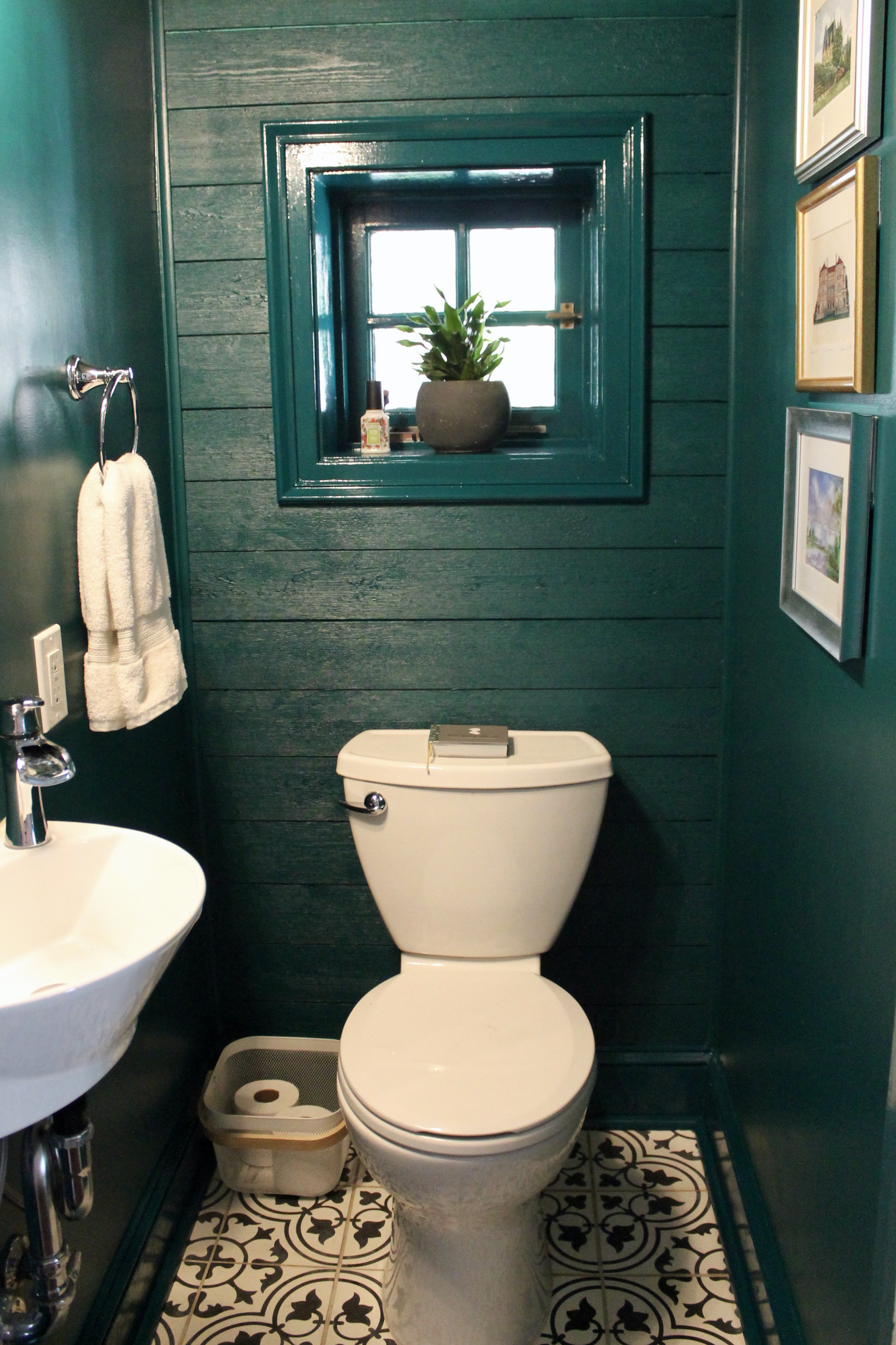 Our Dark Green Bathroom, Makeover Reveal